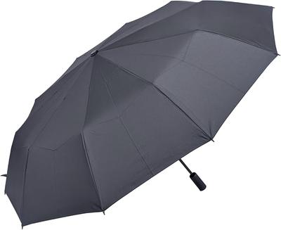 Rose Sangyo Paraguas Largo 10 Mini Plegable Sólido 61601001 para Hombre, 60cm, Varillas, Paraguas, Negro,