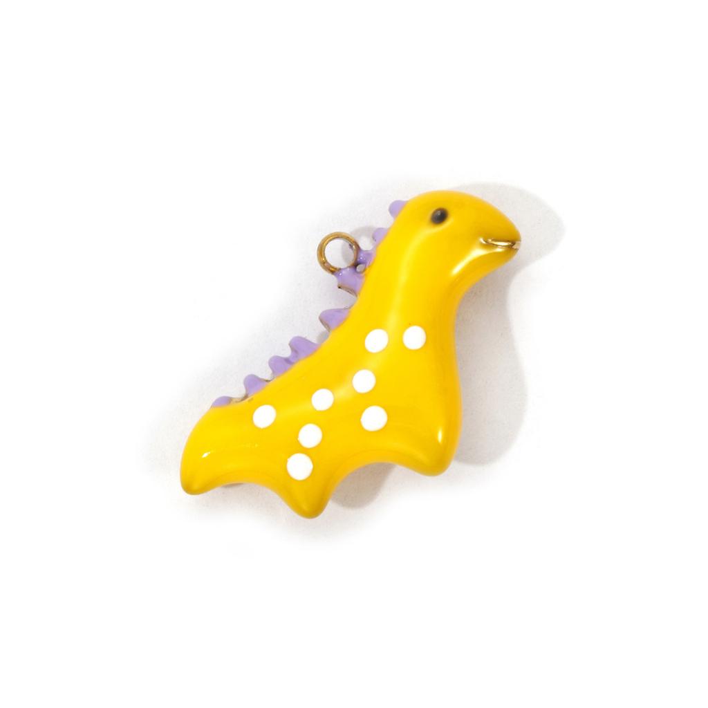 1 Piece 304 Stainless Steel Charms 18K Gold Plated Enamel Dinosaur Animal Frog Pendant For DIY Necklace Bracelet Jewelry Making
