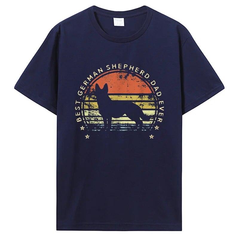 Funny Best German Shepherd Dad Ever Daddy Gifts Dog Lover Owner T Shirts Graphic Tshirt Streetwear Birthday T-shirt Clothing