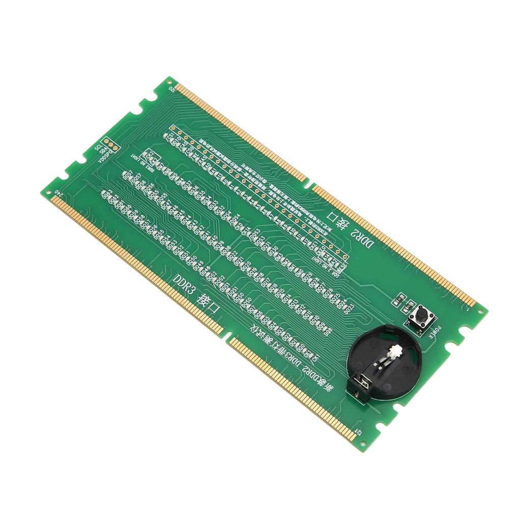 Computer Memory Tester DDR2 DDR3 2 in 1 PCB Material Light Emitting Diodes Desktop Mainboard Tester
