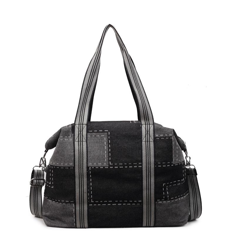 

Stitching Denim Bag Women s Crossbody Bag Large Capacity Shoulder Tote Bag чорний