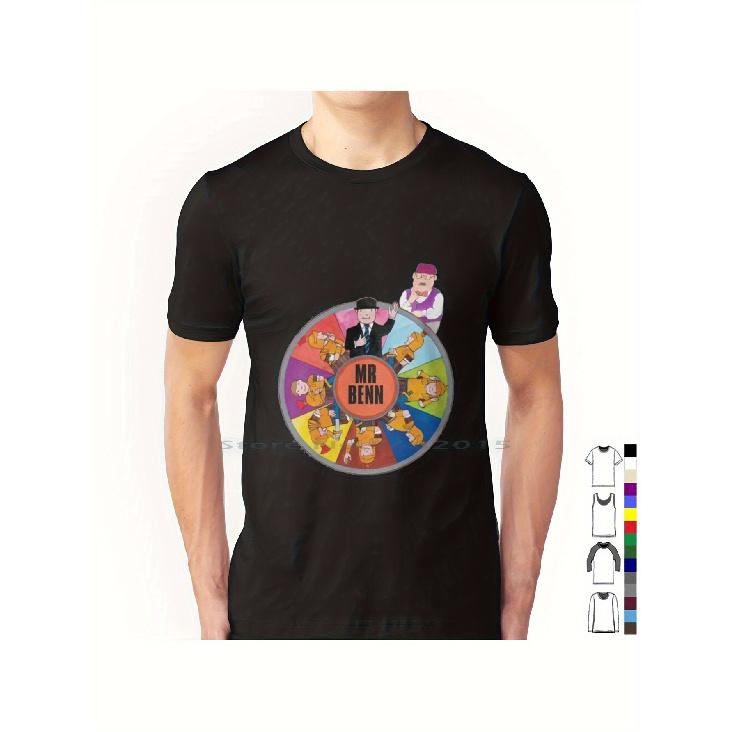 Men S Mr. Benn Classic T-Shirt Featuring Retro Designs from The 70S And 80S TV Cartoon. This 100% Vintage Graphic Tee Showcases Characters Mr. Benn S чёрный