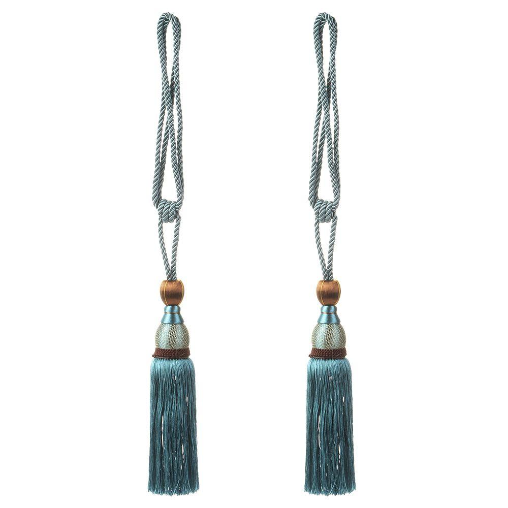 1 Pair Home Decor Large Modern Tassel Curtain Rope Holder Strap Tie Backs Braided Tiebacks