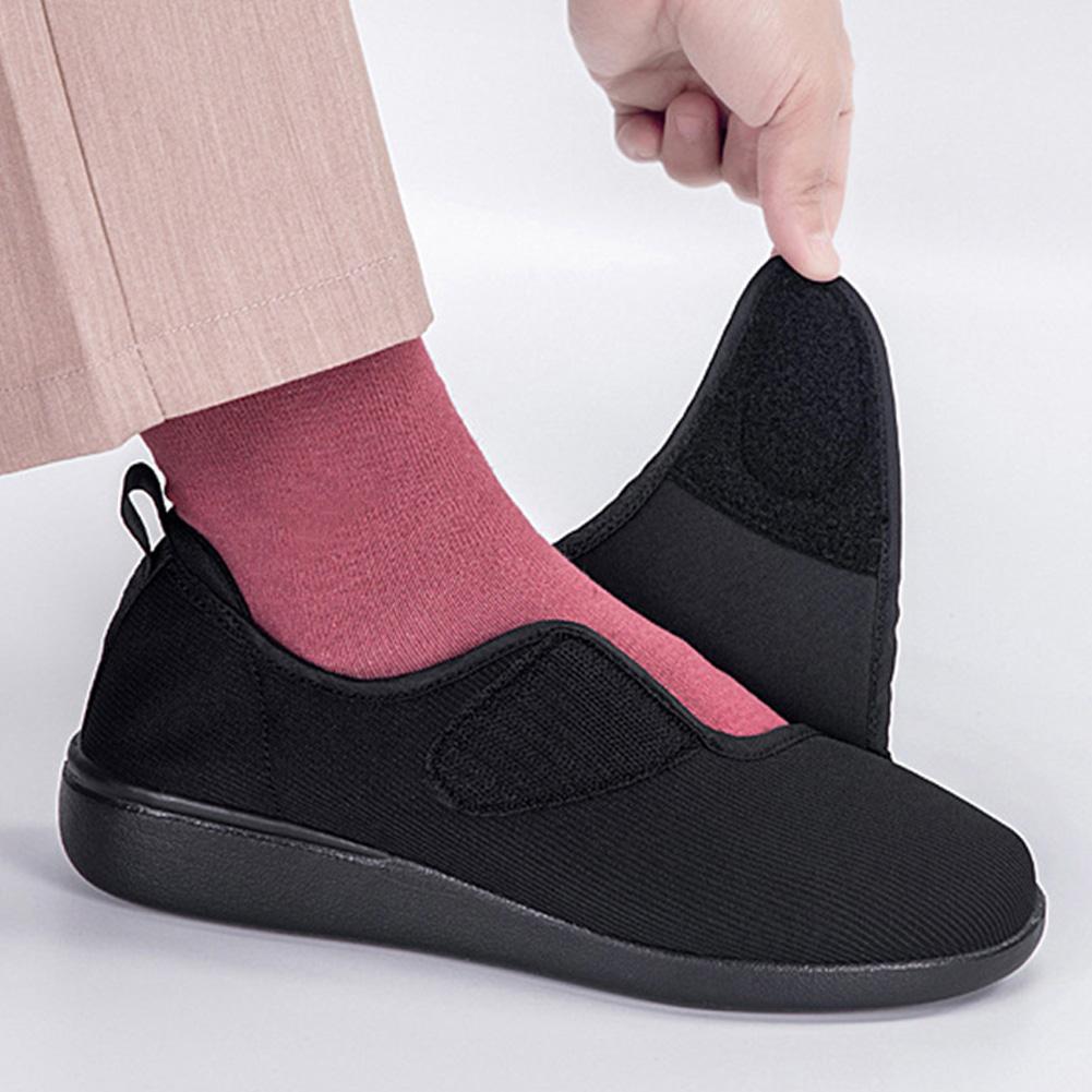 Diabetic Shoes for Women Wide Width Walking Sneakers Adjustable Closure Slip-on Mother Shoes for Elderly Swollen Feet Outdoor