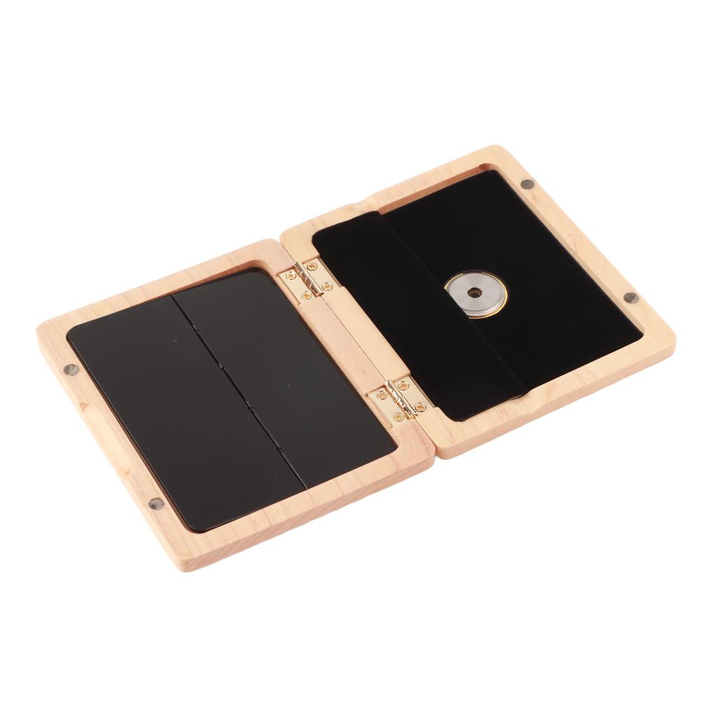 Saxophone Clarinet Reed Case Solid Wood 5 Reeds Holding Storing Box with HygrometerLog Color