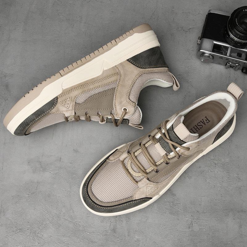 

Men s shoes 2025 summer new youth outdoor travel high street light luxury breathable deodorant heightening casual board shoes tide 45 хакі