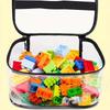 Building Blocks Storage Bucket with Mesh Toy Organizer Container for Kids Blocks Small Parts Organizer Home Storage Solution