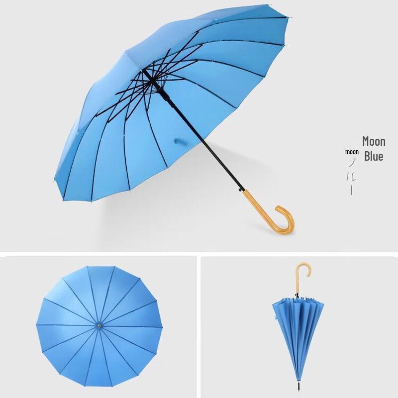 Elegant 16-Rib Straight Umbrella