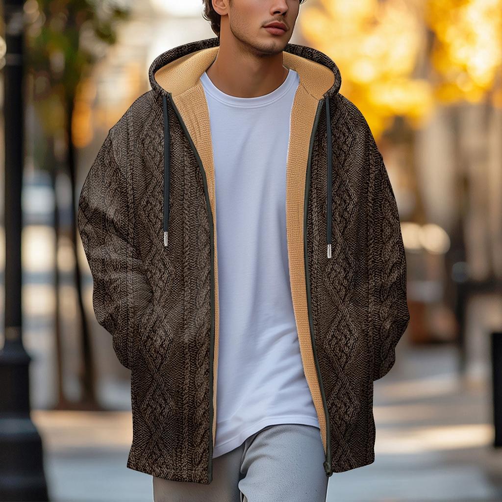 Mansjacka med dubbelficka förtjockad knapp med fickinsats bomullsjacka