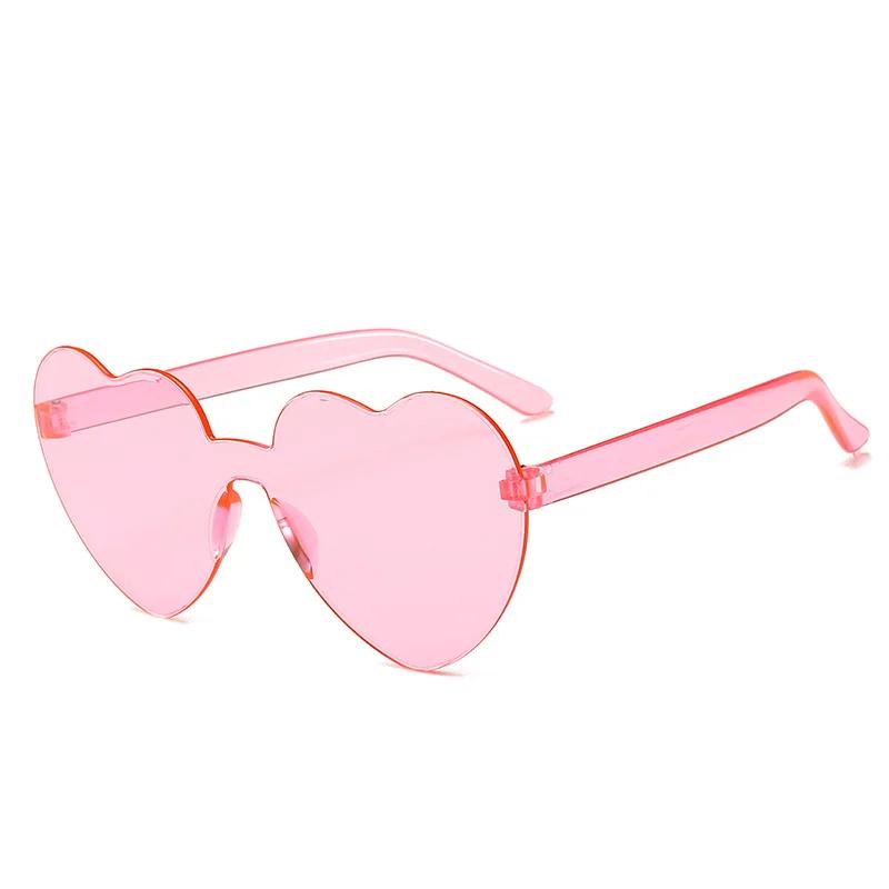 Heart-shaped Sunglasses Colorful Heart Glasses Candy Color Lenses Shades Funny Party Sun Glasses for Adults Lentes