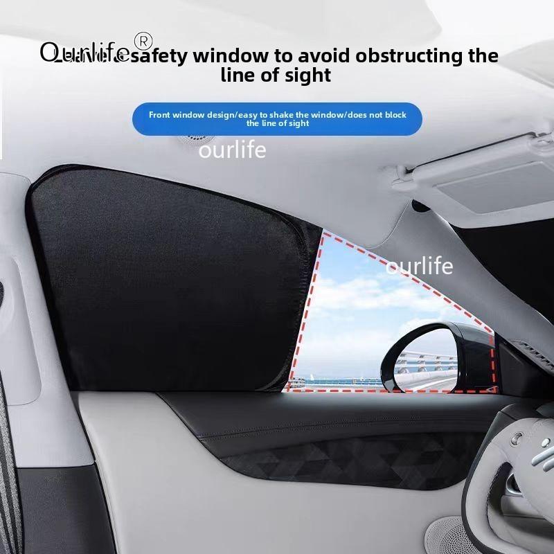 For IM Motors LS6 MG IM6 2026 2025Car Black Sunshade Side Window Privacy Curtains Front Rear Sunscreen Heat Insulation Sunshield
