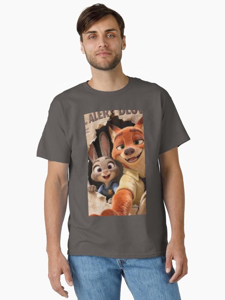 Zootopia Zootopia Fan Art – Judy Hopps & Nick Wilde Cute Duo Illustration Classic T-Shirt