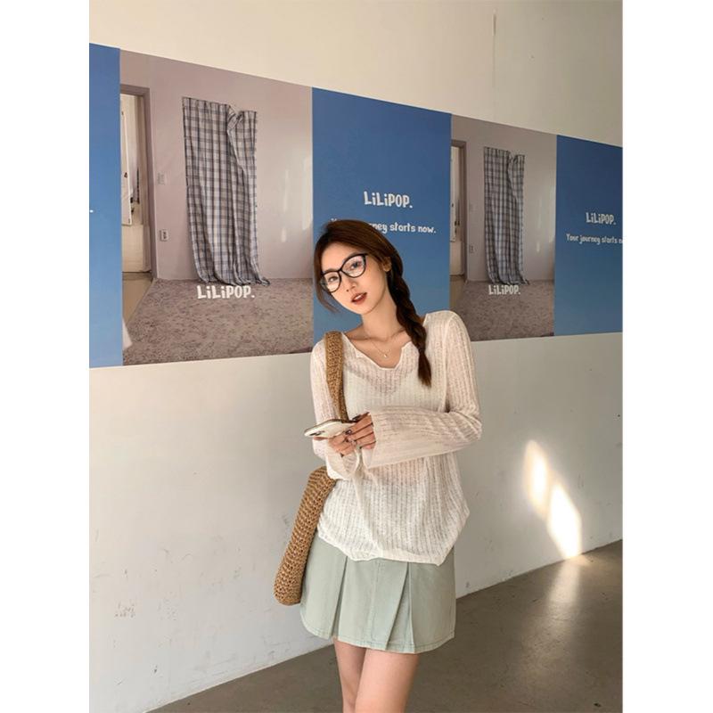 Micro-Sheer V-Neck Long Sleeve Women's Sun Protection Cardigan Top