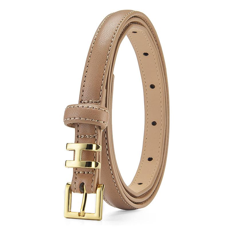 Small Belt Women'S Simple Thin Belt Women'S Decoration High-End Jeans Belt Narrow Trendy Black