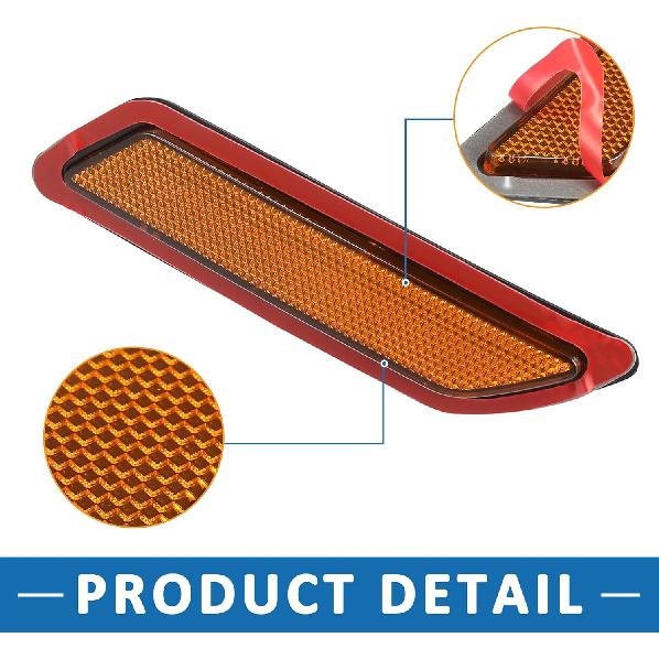 Bumper Reflector Side Marker 63147274521 63147274522 Front Reflector For BMW 328I 2012-2015 Plastic (Set Of 2)