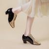 Sneakers Latin Dance Shoes For Women Embossed Two Tone Soft Sole Cha Rumba Latin dance Jazz Dance Shoes For women