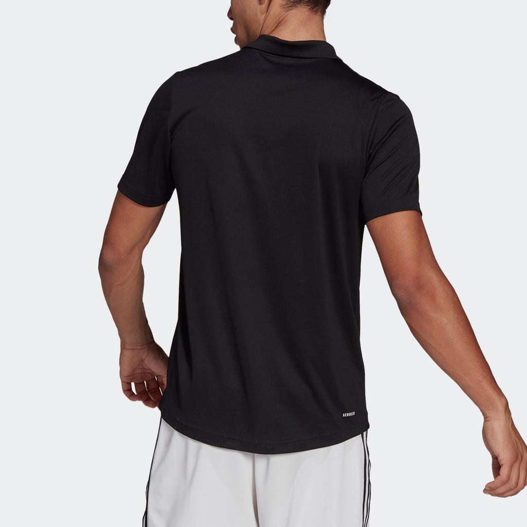 Adidas Polo Shirts Men's Black Polo Collar Moderate Straight Fit GM2134