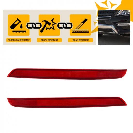 2X Rear Bumper Reflector Light For 2012-15 Mercedes-Benz W166 ML63 ML350 ML400 A