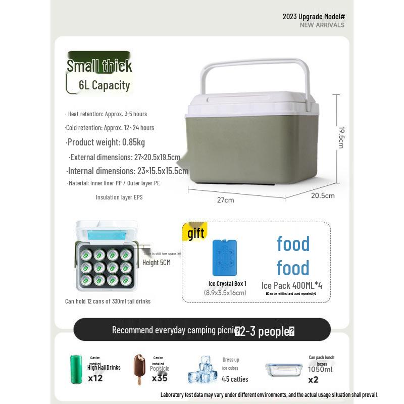 Insulated Portable Ice Box for Outdoor Camping and Picnics