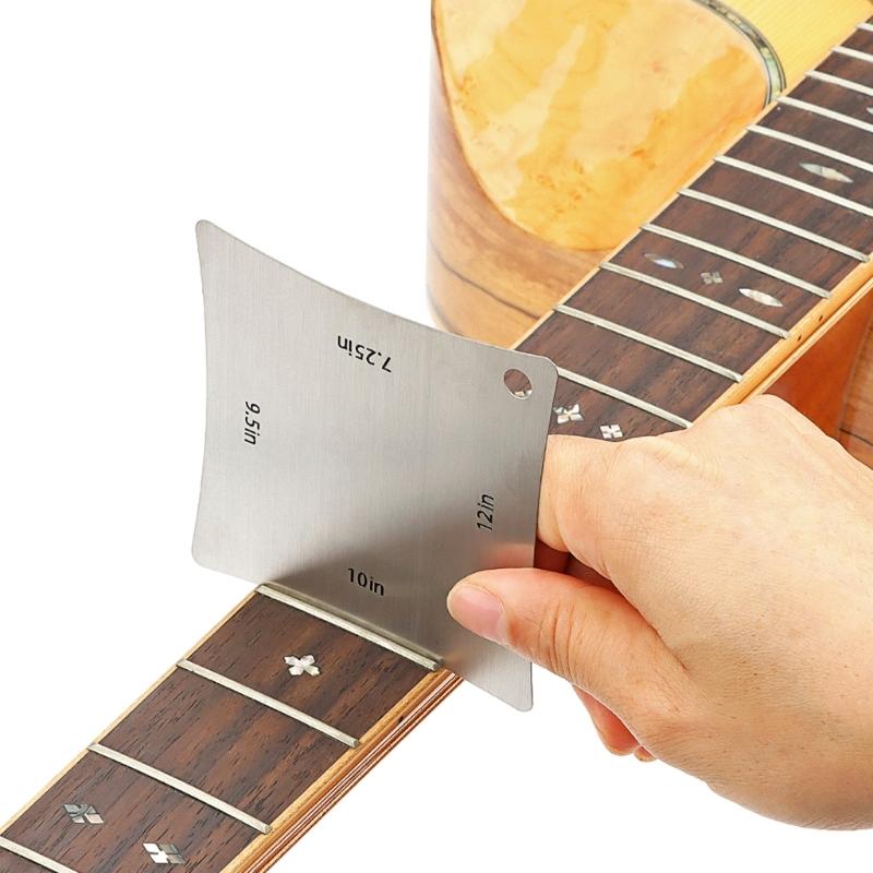 Guitar Fingerboard Measuring Tool Guitar Fingerboard Saddles Nut Radius Gauge Luthier Tools for Guitar, Bass, Ukulele