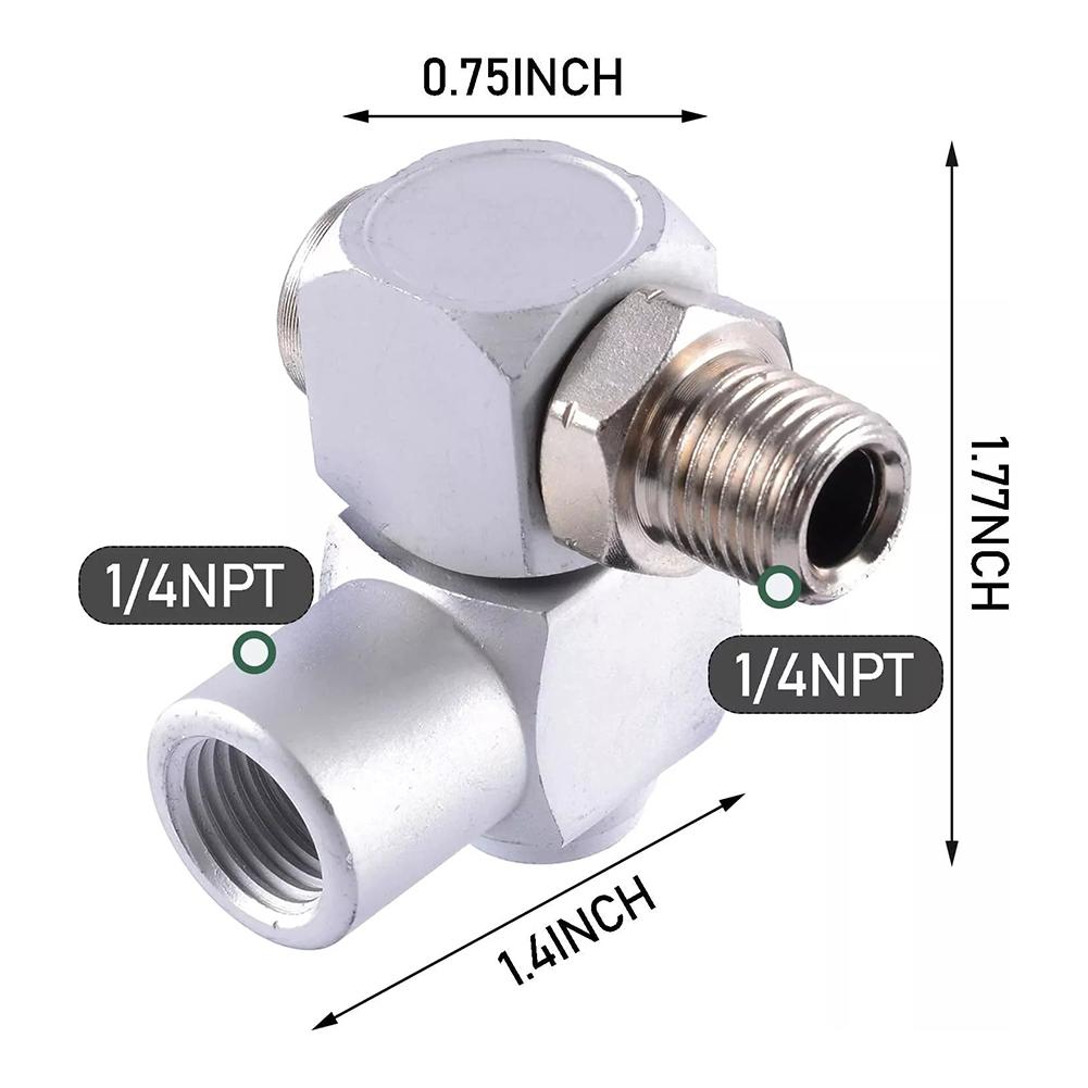360 Degree Swivel Air Hose Connector Adapter 1/4 Inch Air Tool Swivel Fitting Pneumatic Part For Air Compressor