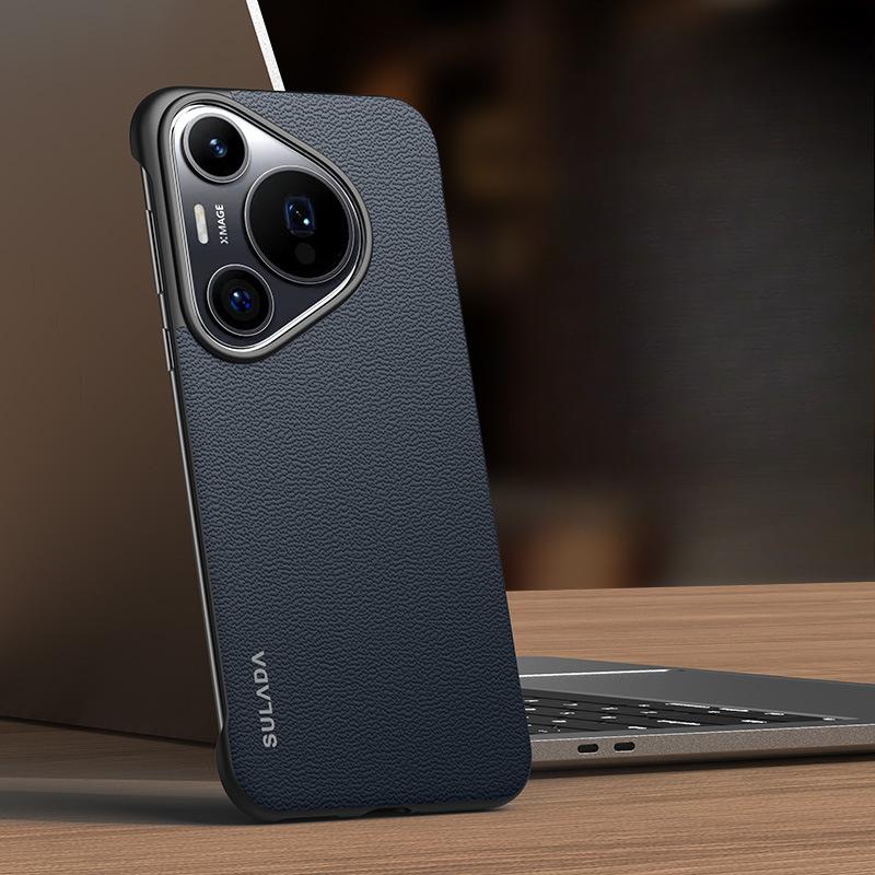 

Подходит для чехла для мобильного телефона Huawei Pura70pro без рамки P70ultra Противоударный Тонкий Бизнес Мужской P70 Кожаный чехол Huawei Pura70