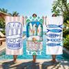 Serviette de Plage Nordic Sardines Serviette Surdimensionnée Séchage Rapide Serviette Absorbante Douce Serviettes de Bain Plage pour Hommes Femmes