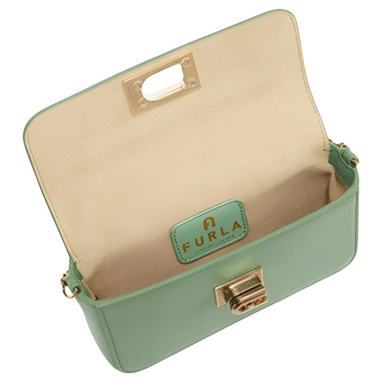 New Furla 1927 Collection Leather Shoulder Bag, Crossbody Bag Women's Olive WE00265-ARE000-0946S