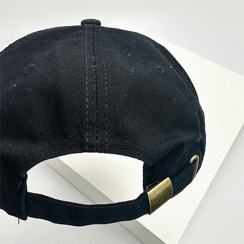 New Unisex Letter Embroidery Broken Style Baseball Hats Breathable Personal Sunshade Peaked Caps Versatile Fashion Street Retro