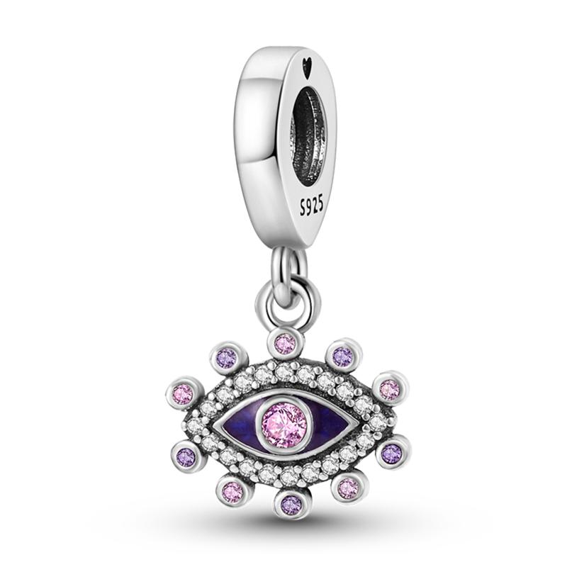 Newcopper Sparkling Zircon Devil'S Eye Horus' Eye Best Wishes Lucky Charms Beads Fit Pan Original Bracelets Diy Jewelry