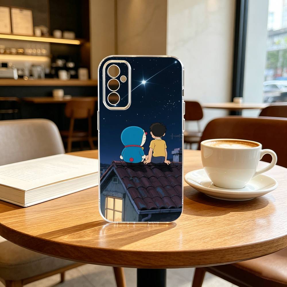 Cute Cartoon Z-Doraemon Shockproof  Phone Case For SamsungA10,12,20,21S,30,31,40,50,51,52,70,71 Transparent Cover
