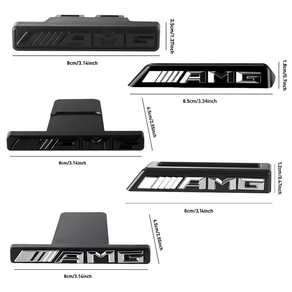 Car Front Grille Emblem ABS Sticker Decoration Auto Accessories for Mercedes Benz AMG A B C D M S R G Class GLB GLC GLK GLA CLA KZ0