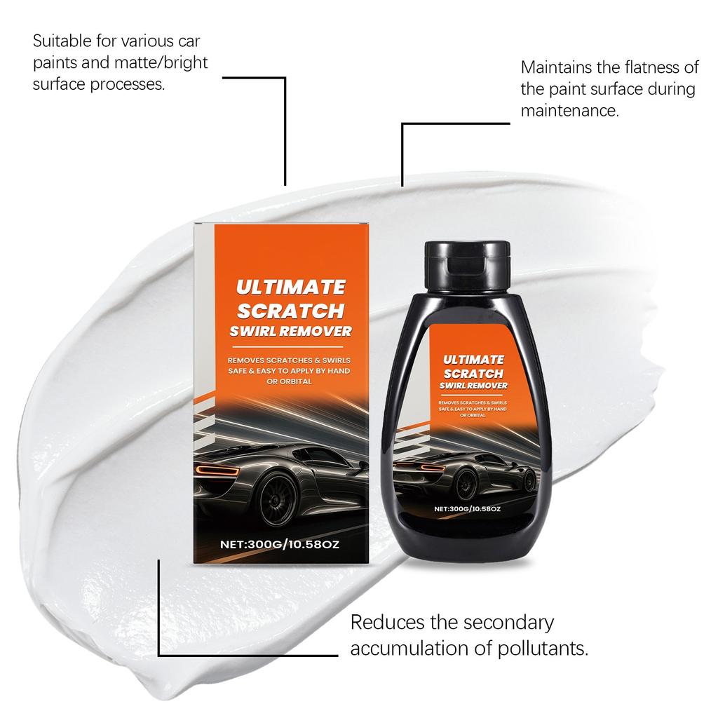 Car Paint Scratch Cream Quickly Eliminates Sun Pattern Polishing Hydrophobic Coating Two-in-one Manual Construction No Equipment Required Cleani