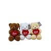 Bear Plush Toy With Love Heart Decoration For Gift Fun And Kids Play