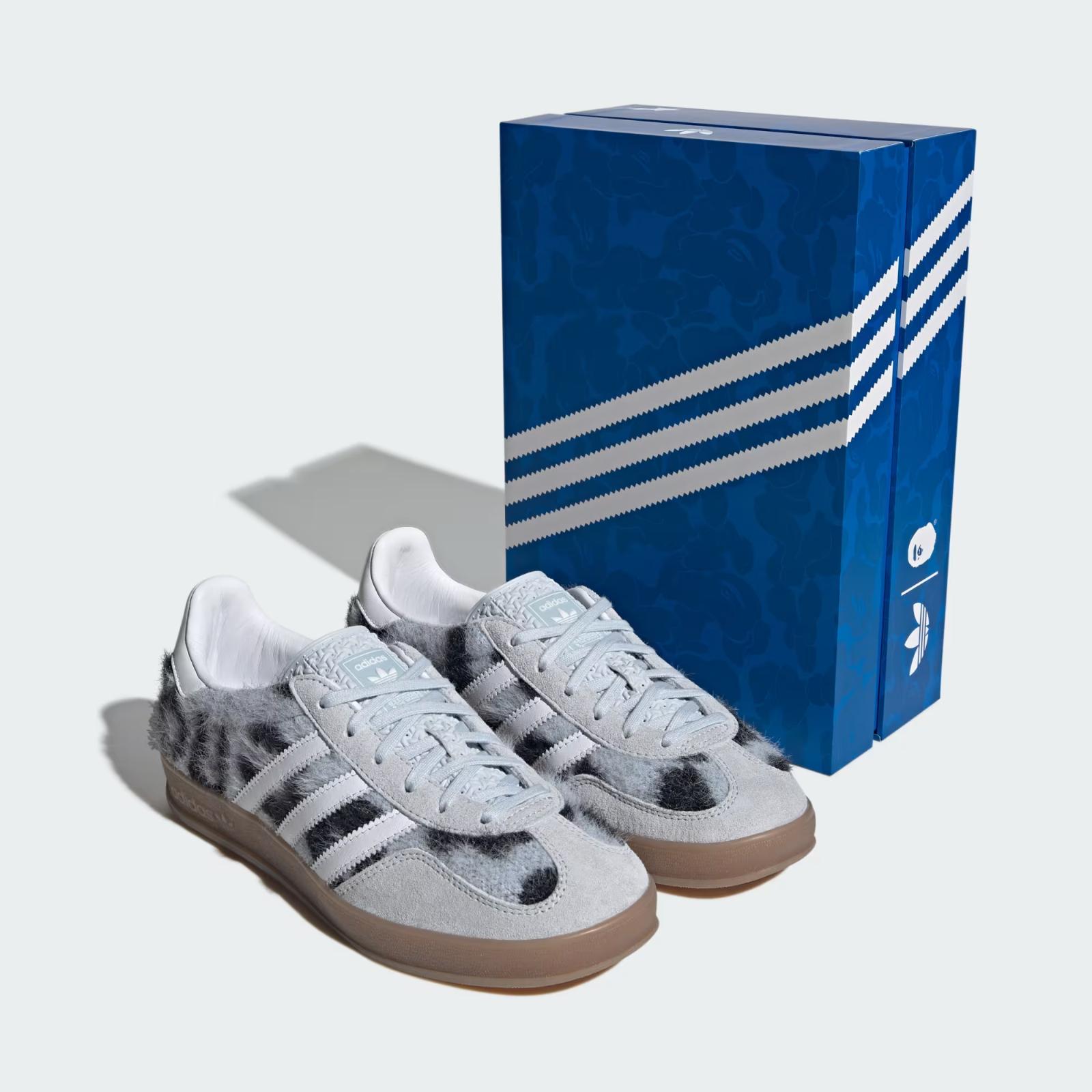 JS4598 atmos pink adidas Originals Gazelle Indoor Trinity Леопардовый Синий 10W