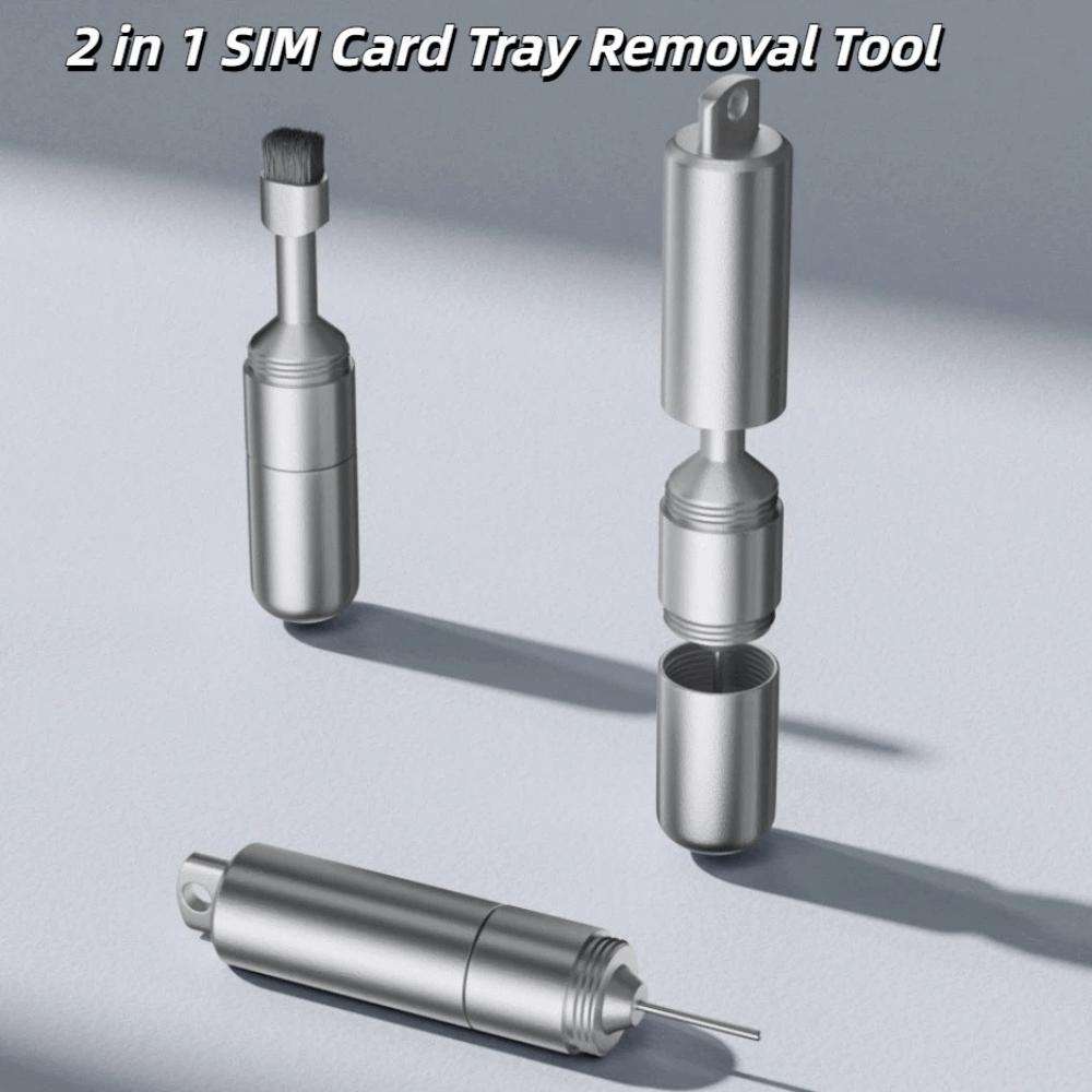Cleaning Brush Ejecting Removal Needle Anti-Lost SIM Card Removal Tool Phone Key Tool