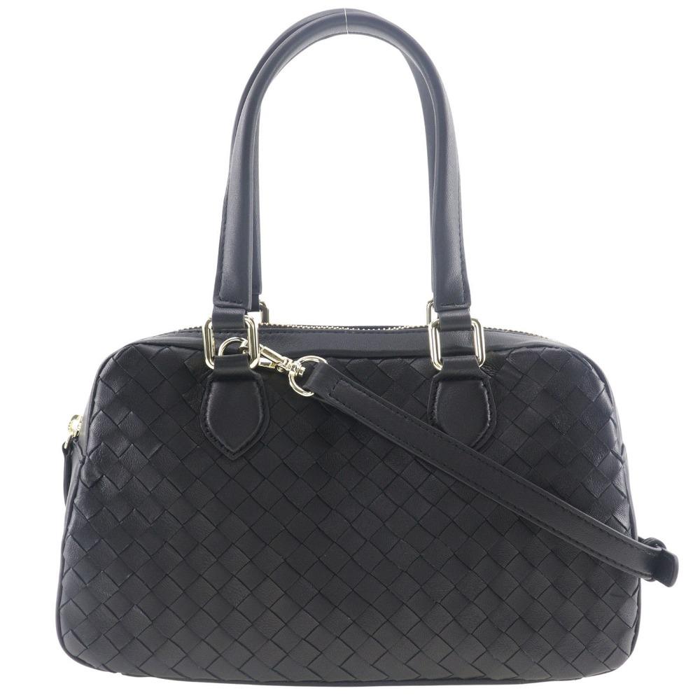 

Pua Moena 2WAY Сумка через плече Ручна сумка Сітчастий дизайн чорна шкіра Жіноча Вживана