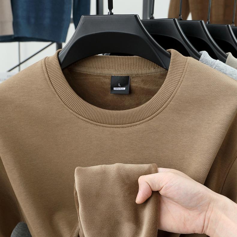 Unisex Velvet-Lined Cotton Hoodie: Warm, Skin-Friendly, Solid Color