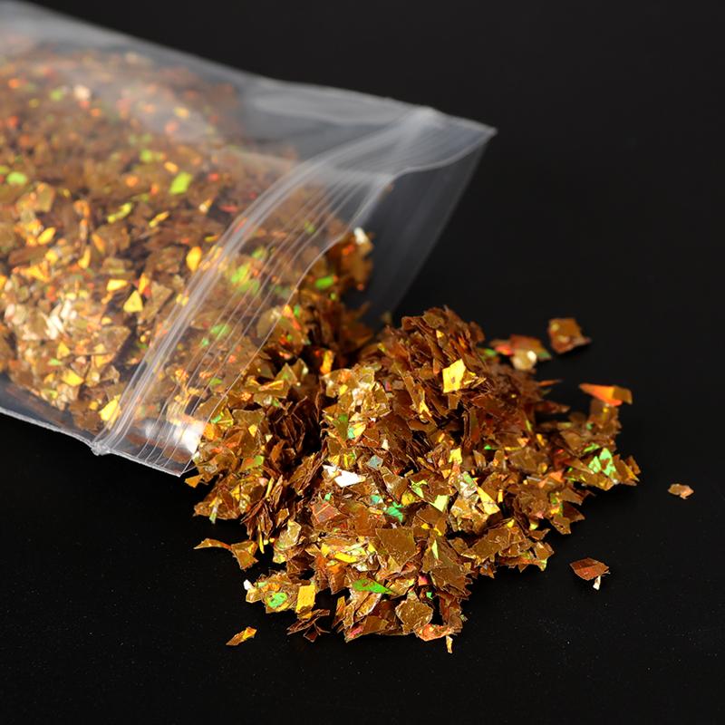 10 g holografických nepravidelných třpytek na nehty DIY gel Polish manikúra zdobení nehtů příslušenství