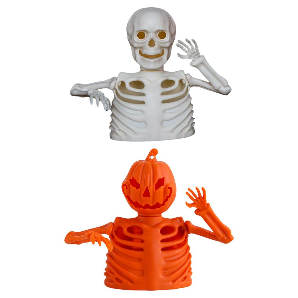 Halloween Ornaments Skeleton Electronic Candles, Skeleton Joints Can Be Activity, Jack-o-lantern Party Props