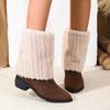 Fashion Fashion Women's Winter New Thickened Warm Buckle Mid-Leg Boots