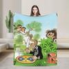 Czech Cartoon Krtek Mole Blanket Quality Warm Soft  Bedding Throws Winter Plane Travel Home Decor Graphic Bedspread