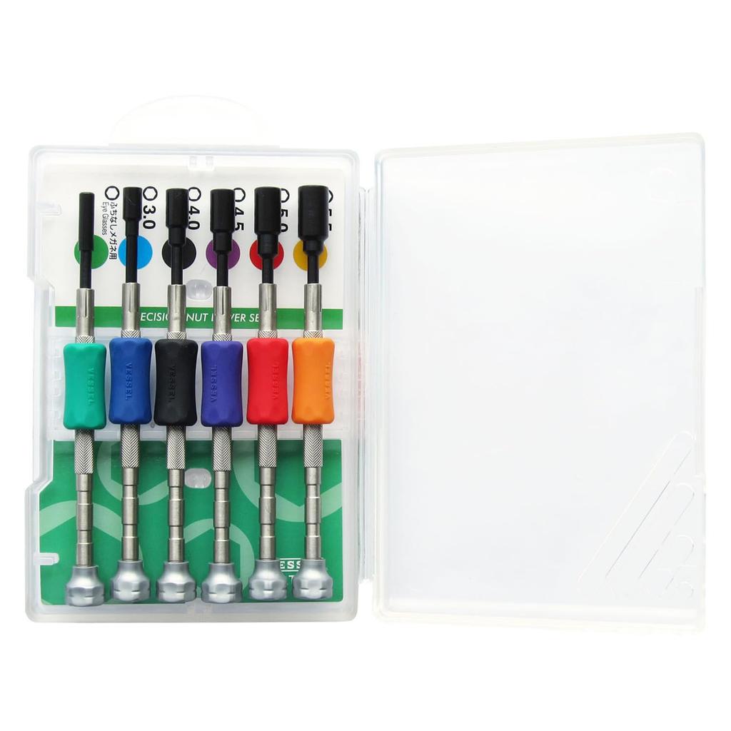 VESSEL Precision Nut Driver Set (6 Pieces) TD-57