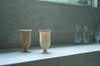 RIVERET Campanula Vessel Glass, 250ml, Bamboo, Dishwasher Safe, White, RV-109W