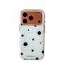 Fashionable Polka Dot iPhone Case for Models 14, 15, 16, and 17 Pro Max - Fits Large and Small Sizes, Sleek Black Design for Women