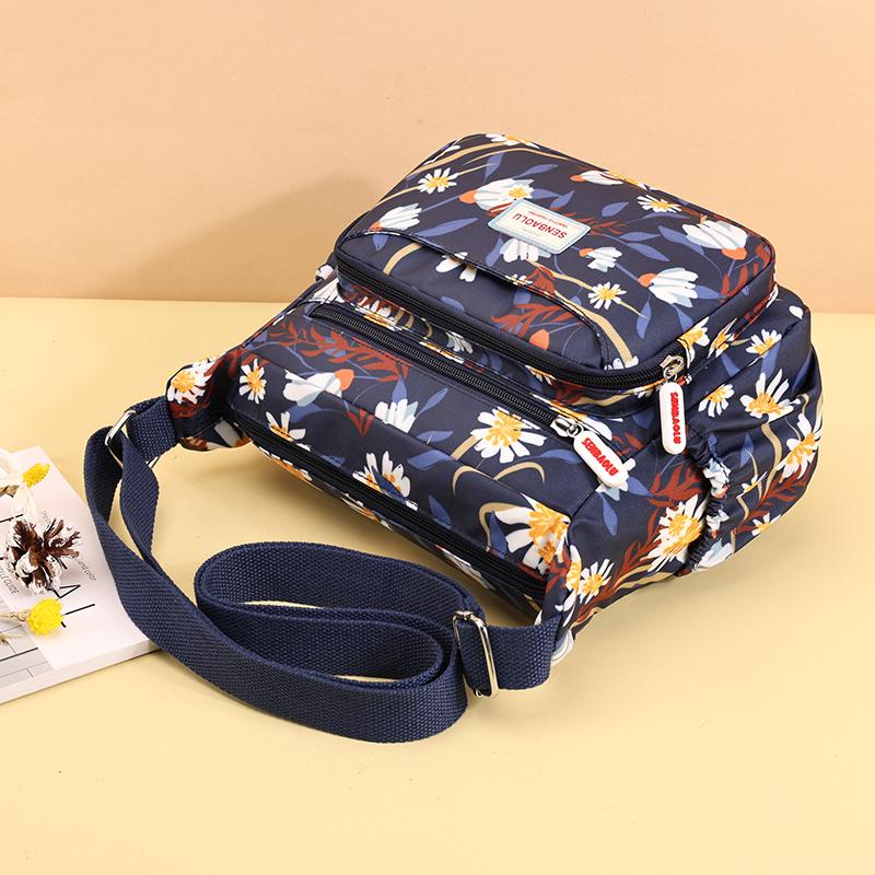 Women's Nylon Bag Printed Bag Small Bag Shoulder Crossbody Bag Middle-Aged Mother's Bag