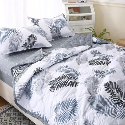 Plaid Summer Cool Quilt Washed Cotton Comfortable Lightweight Air Condition Thin Comforter Simple Feather Blanket for Adults Kid