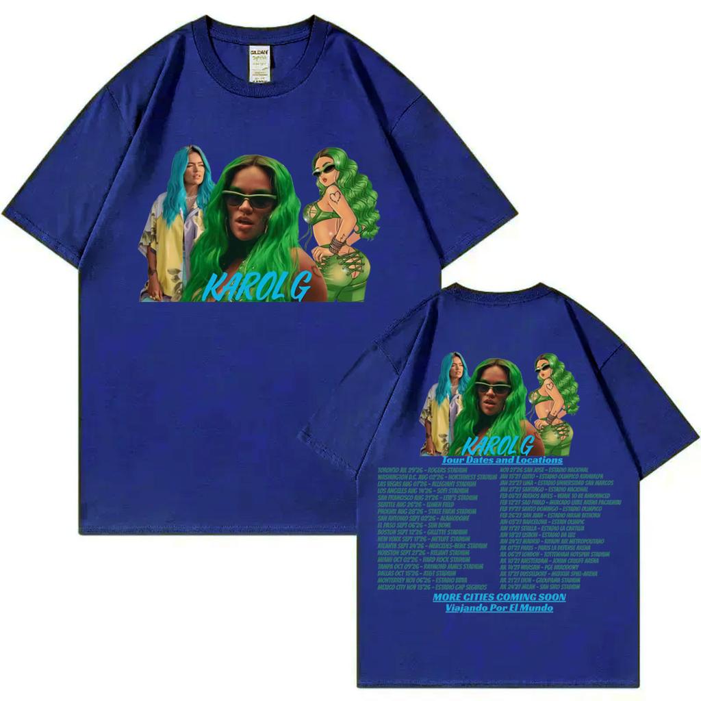 Singer Karol G Tropicoqueta Tour 2026 Tshirt High Quality Fashion Short Sleeve T Shirt Unisex Unisex Casual Loose Cotton Tshirts