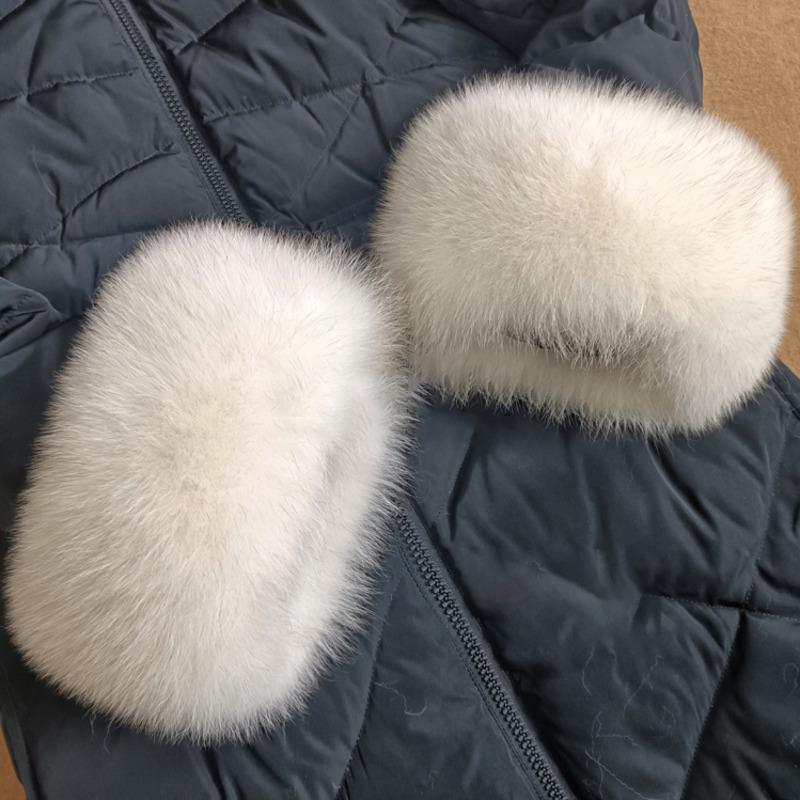 Real Fox Fur Cuffs Arm Warmer Winter Plush Windproof Women Wrist Cuff Sleeves Gloves Pompom Bracelet Wristband Sleeves Accessory