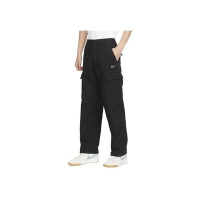 High-Waist Straight-Leg Casual Pants with Large Pockets Men Bottoms Black FD0402-010